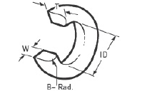 波导衬料——带‘D’形断面的模制圆形